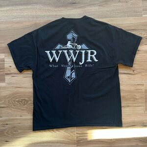 What Would Jesus Ride T Shirt Black XL